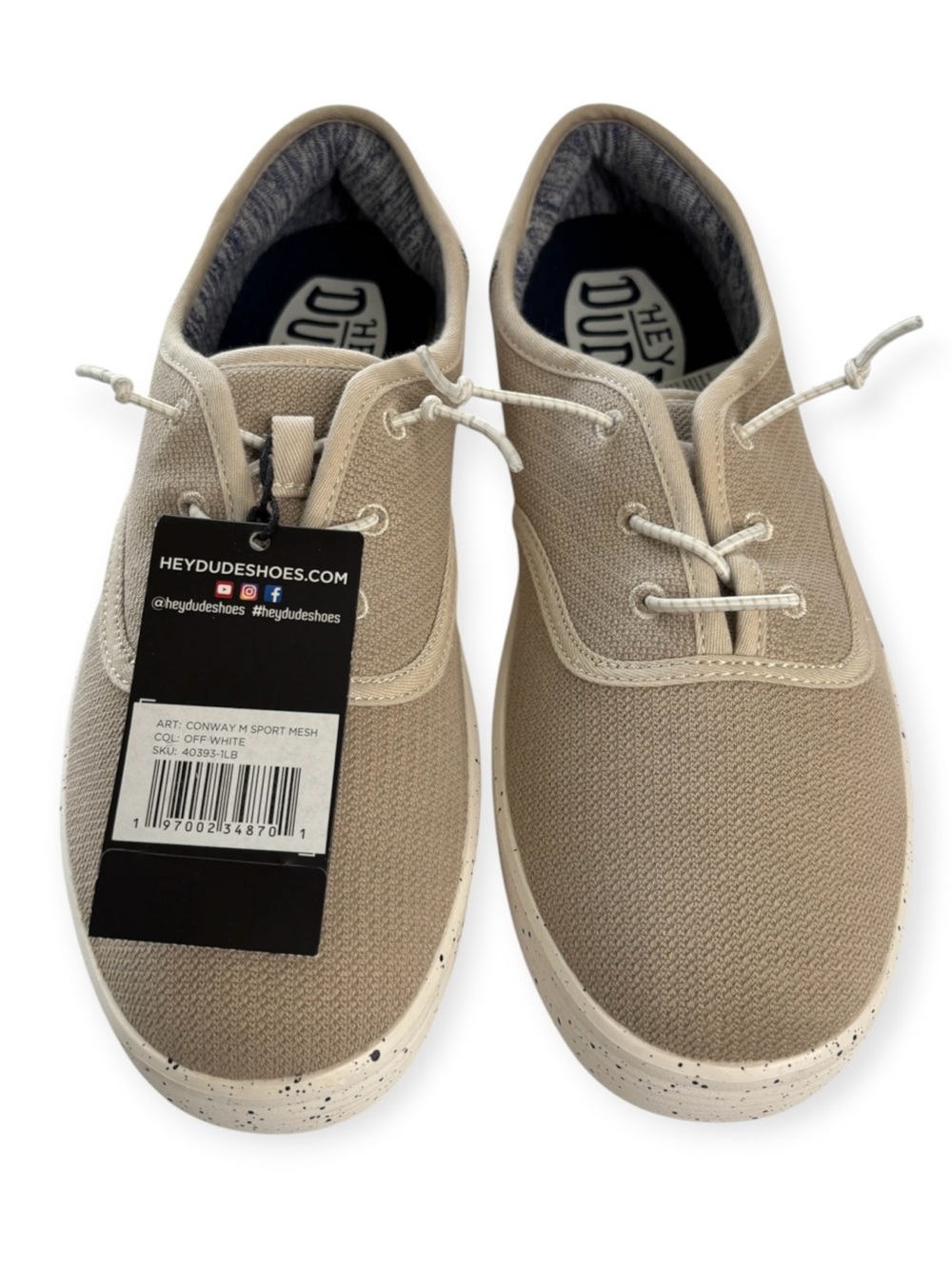 Hey Dude Mens Conway Sport Mesh Comfort Slip On Shoes Sz 8 Causal Preppy Comfort